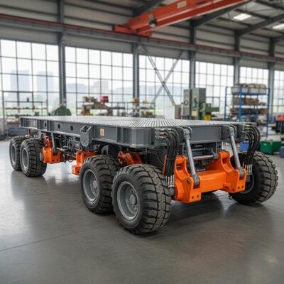 Hydraulic Crawler Drilling Rig Walking Chassis Transportation 8 Wheels Wider Platform
