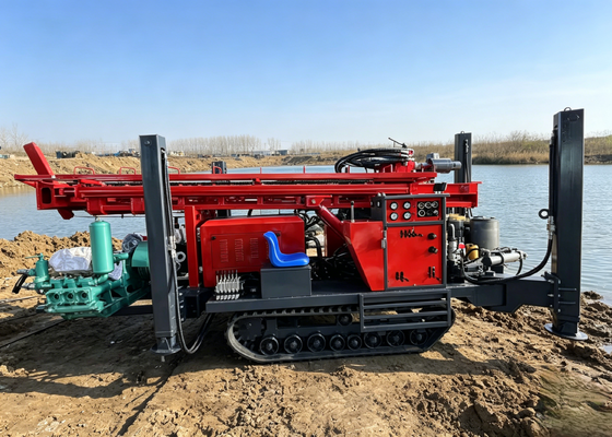 0-180m Efficient Crawler Water Well Drilling Rig For Arid Regions