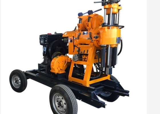 Mobile einfache Tiefen-Boden-Probebohrungs-Maschine des Bewegungs-Dieselmotor-hydraulische 200m für Bau