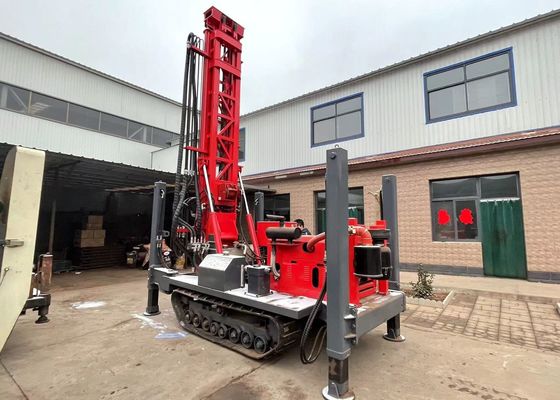 Crawler-Bohrgerät 200 Meter Bohrtiefe mit 17/18-Luftkompressor
