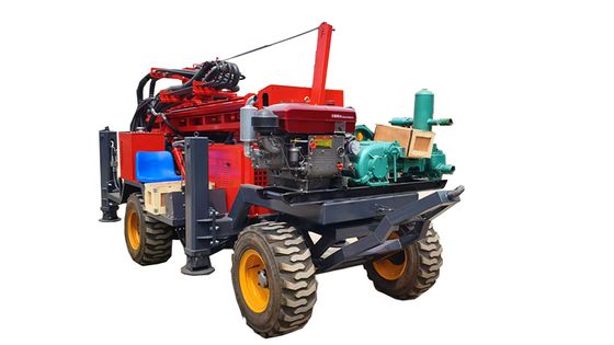 55KW Schnellvorlauf-Geschwindigkeit Mobile Pneumatische Raupenbohranlage für landwirtschaftliche Bewässerung in Trockengebieten