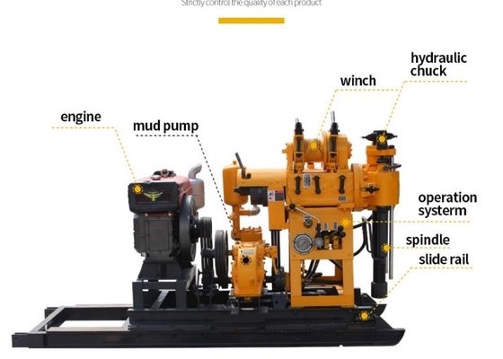 200M Diesel Engine Rock 15KW hydraulische Brunnenbohrung Rig Machine