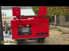 4-Tonnen-Stahlkettenfahrwerk und Klappturm für Bohrgerät